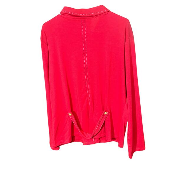 65. NWT Sag Harbor Red 4 Anchor Button Blazer Size XL - Picture 2 of 8